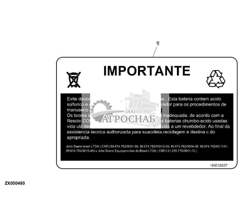 Предупреждающие наклейки (на португальском) 